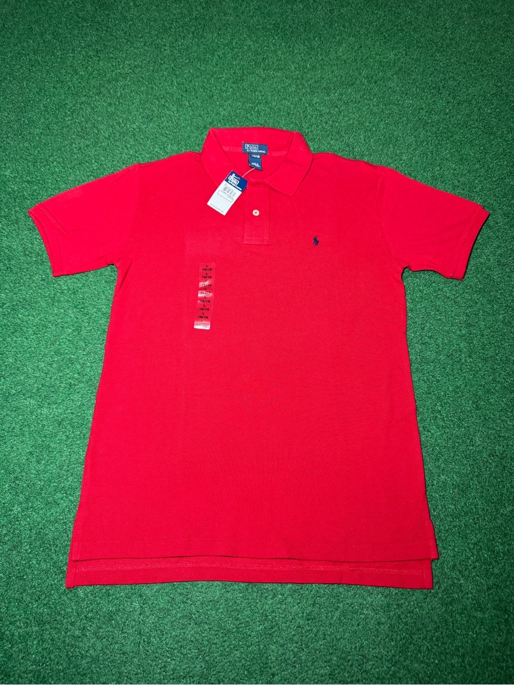 Vintage 90s Polo by Ralph Lauren Red Shirt, Preppy Deadstock New with Tags S